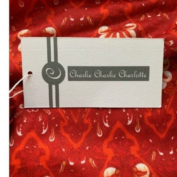 Charlie Charlie Charlotte Red Kimono Wrap Maxi Dress Women’s M - Picture 7 of 12